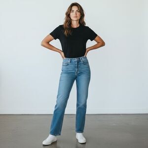 HARLEY-DAVIDSON Straight leg mid-rise Denim Jeans - Size 14